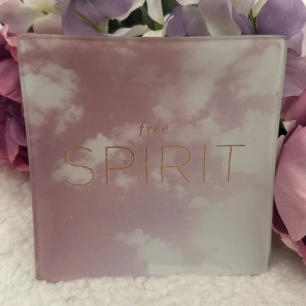 Fringe Studio Free Spirit Glass Trinket Tray Pink Cloud Gold Foil Jewelry Dish